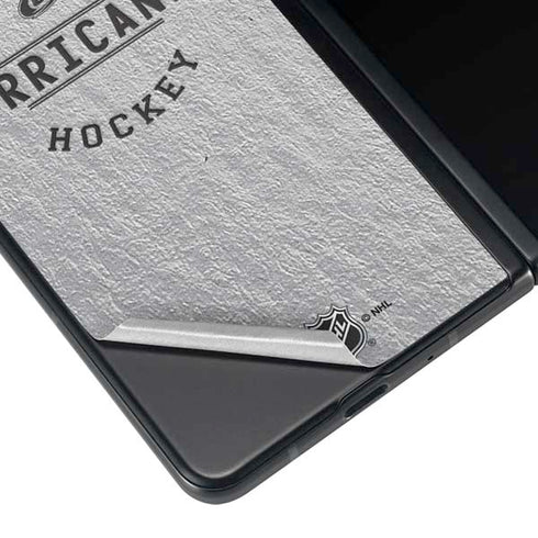 NHL Carolina Hurricanes Black Text Galaxy Z Fold3 5G Skin